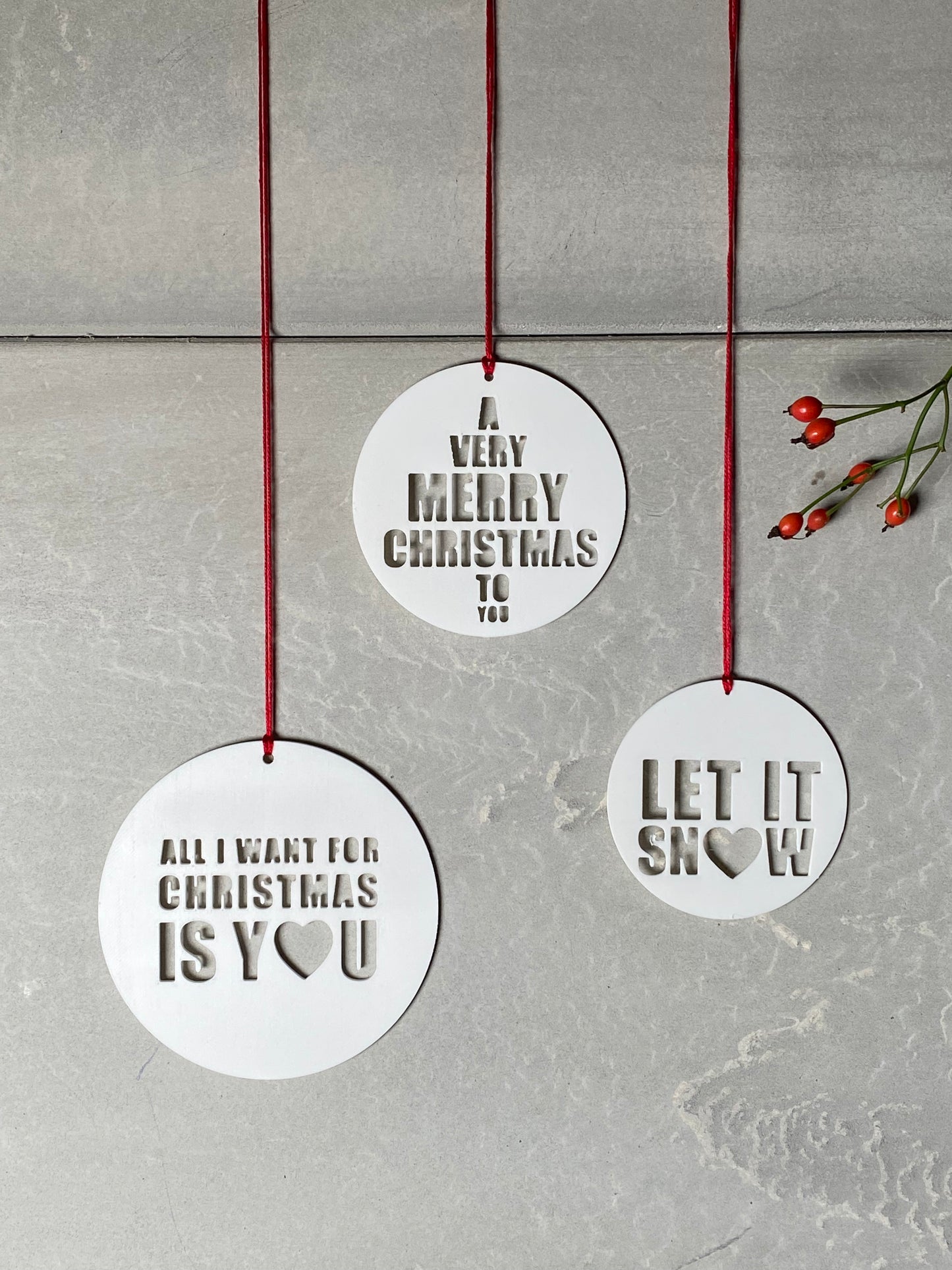 Anhänger Weihnachten/X-mas 3er Set