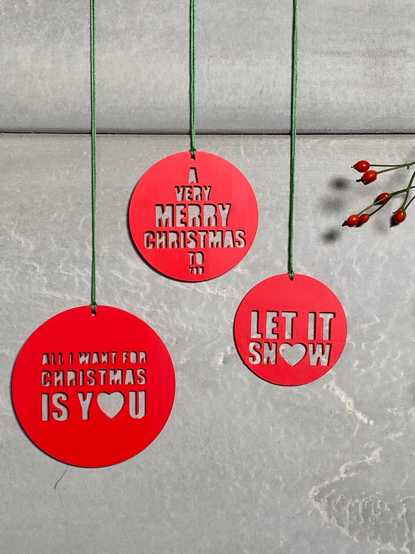 Anhänger Weihnachten/X-mas 3er Set