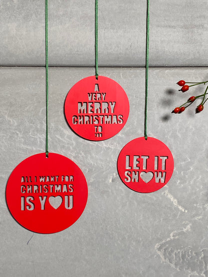 Anhänger Weihnachten/X-mas 3er Set