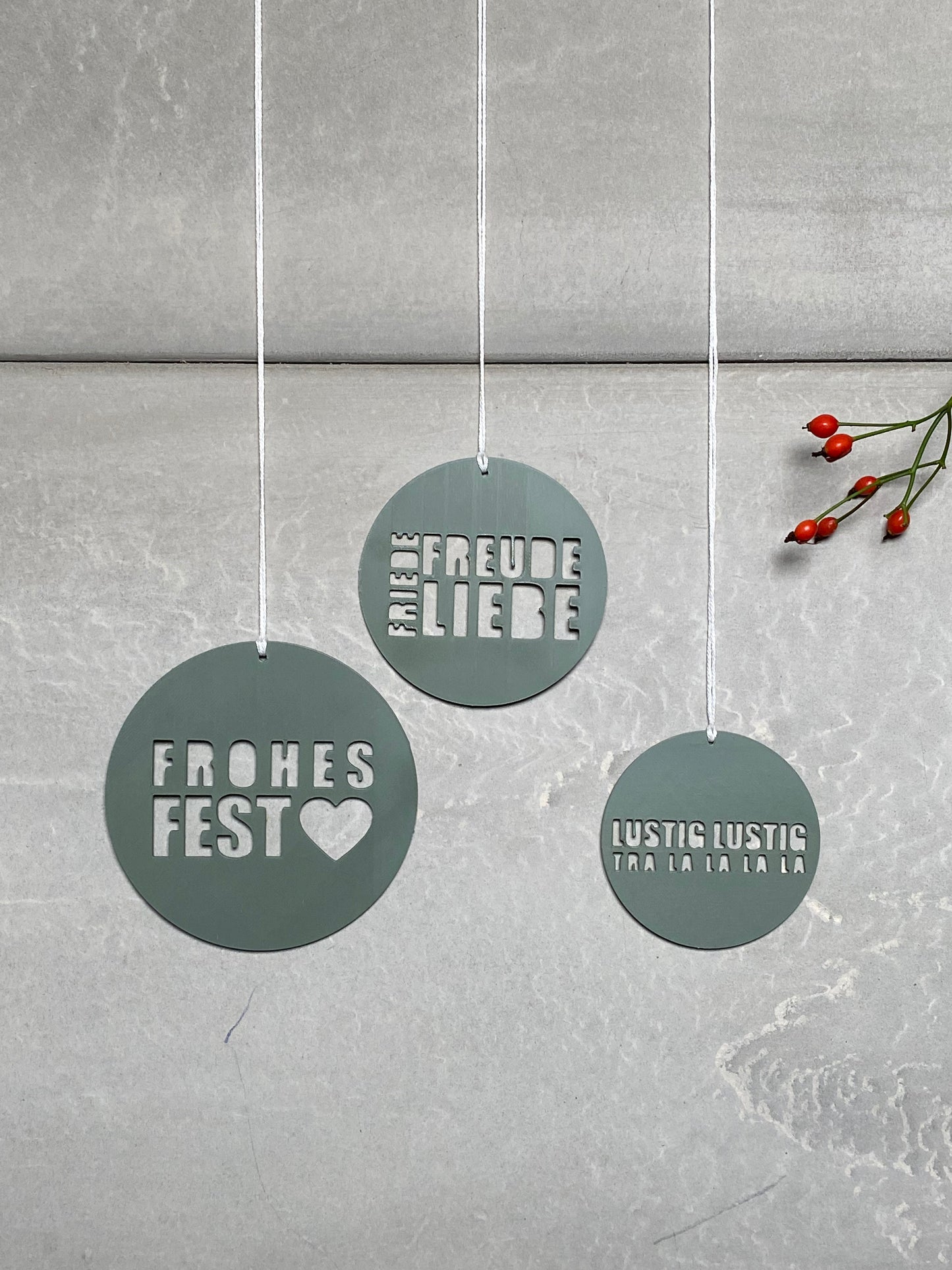 Anhänger Weihnachten/X-mas 3er Set