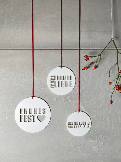 Anhänger Weihnachten/X-mas 3er Set