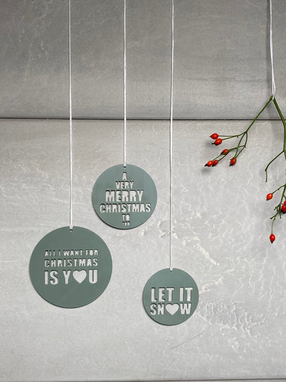 Anhänger Weihnachten/X-mas 3er Set