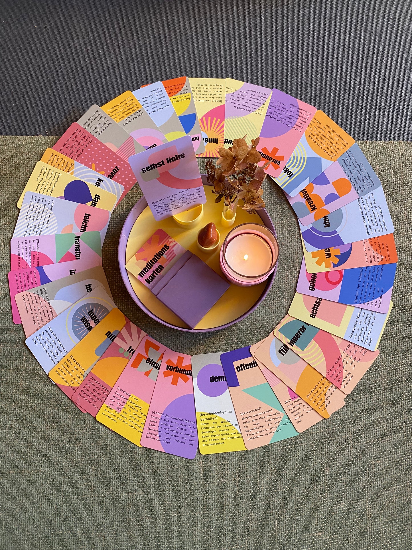 Affirmations Kartenset mit Deckbox