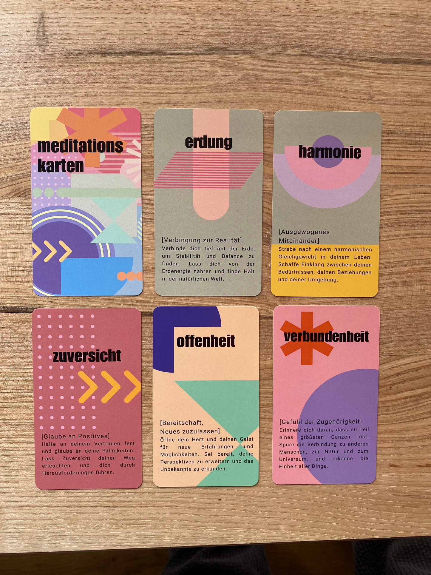 Affirmations Kartenset mit Deckbox